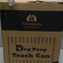 Small Trash Can with Lid, 1.3Gal Stainless Steel Dog Poop Trash Can Outside, Waterproof & Odor Control, 5L Cat Litter Trash Can, Dog Waste Station with Foot Pedal, Garbage Can for Backyard