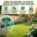 4 Pack Upgraded Sonic Fortress Pro Deer Repellent Cat Deterrent Outdoor Solar Ultrasonic Animal Repeller with Motion Sensor for Skunk Rabbit Raccoon Squirrel Fortress Pro for Yard Garden