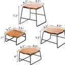 ZENFUN 4 Piece Wood Buffet Risers, Dessert Table Risers Food Display Riser, Pizza Pan Riser, Cupcake Stand & Wood Display Risers, Nesting Food Platter and Plate Holder