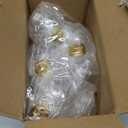 10Pcs Christmas Drink Balls, Fillable Booze Balls Ornament Clear Plastic Xmas Tree Ornaments for Drinks Water Candy Party DecorationGold 100ML