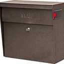 Mail Boss 7164 Metro, Bronze High Capacity Wall Mounted Locking Security Mailbox