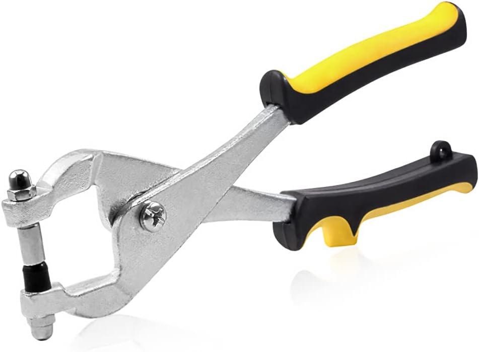 SPEEDWOX 10 Inch Ceiling Grid Punch Pliers - 3.24mm Grid Hole Punch for Rivets - Multifunctional Puncher for Thin Metal Sheet Decoration