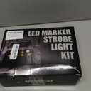 WINECO led strobe lights for trucks, Emergency Strobe Lights Kits for construction Vehicles LED Surface Mount Grill Grille Light Flashing Warning lights With Digital Controller 12 LED Amber White (8 PCS)