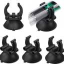 Pawfly 12 Pack Aquarium Heater Suction Cups Suckers with 0.95 Inch Clips Black Standard Heating Rod Holders Clamps for Fish Tanks (Not for Airline Tubing), 1.3 Inch