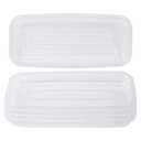 Idyllize Rectangular 5 Pieces of 9 by 4 Inch Clear Thick Plastic Heavy Duty Sturdy Plant Saucer Drip Trays for pots, Window Sills and Window Shelf (8.5"x3.5")