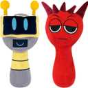 Plush Toys, Horror Games Plushies Toy for Fans, Soft Stuffed Animal Pillow Figure Doll Christmas Birthday Gifts for Adult Kids (Red+Yellow)