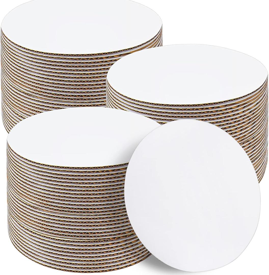 Sudaya Cake Boards 50 PCS, Cake Boards 12 Inch Round, Cardboard Cake Rounds, Disposable Cake Plates, Food Grade Cake Base Cake Tray Cake Circles, 12 Inch Cake Board White Cardboard Circles Round Base