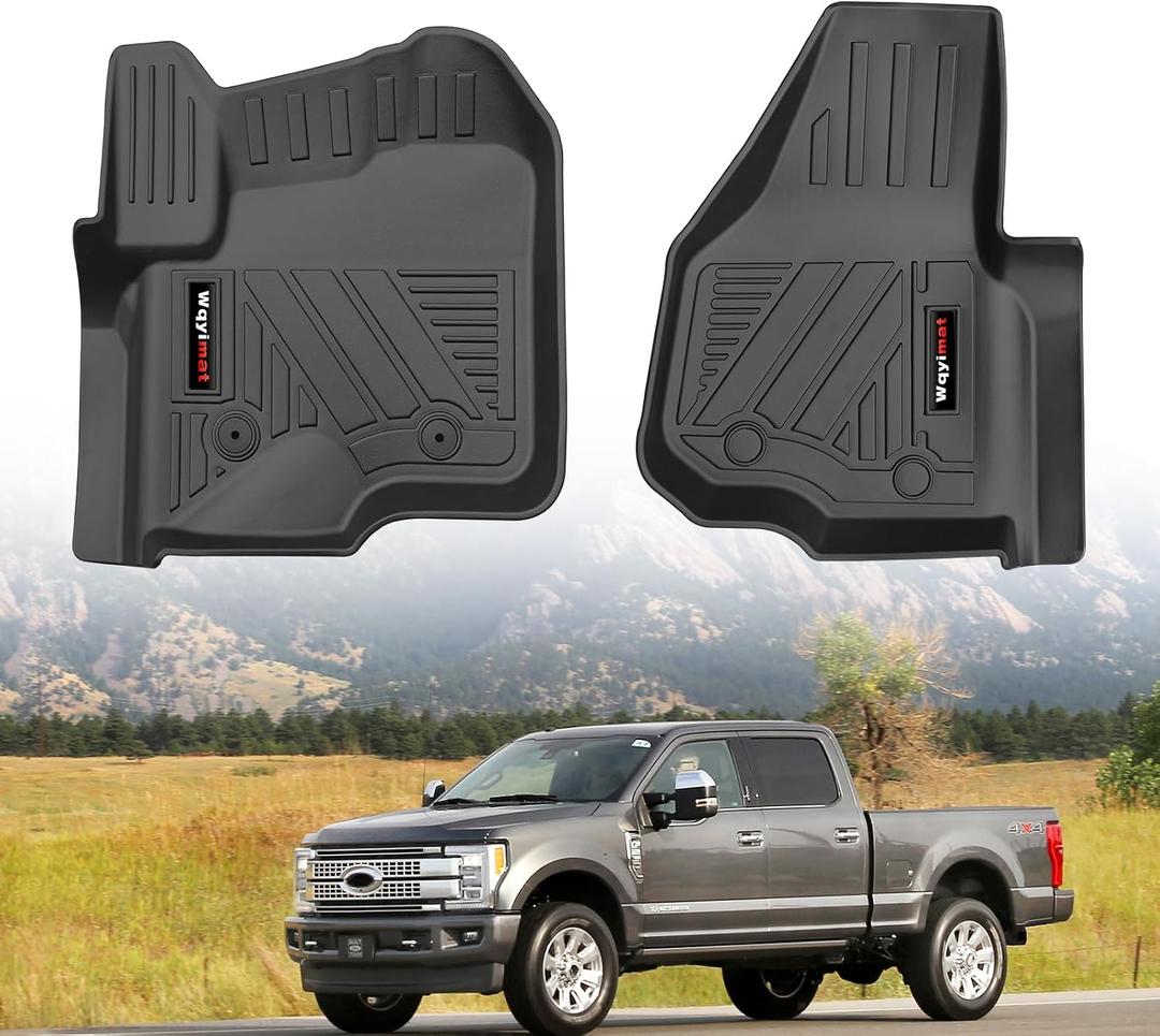 for 2012-2016 Ford F250/F350/F450/F550 Super Duty SuperCrew/Crew Cab Floor Mats Front Liner All Weather TPE Accessories (for 12-16 Ford F-250 F-350 F-450 F-550 SuperCrew/Crew Cab)