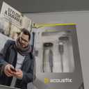 Acoustix Premium Sound Stereo Earbuds w/ USB-C Connector - Black & Gray