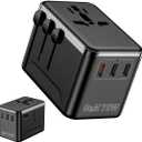 Universal Travel Adapter, 70W GaN International Power Adapter with 3 USB C and 1 USB A Fast Charging Ports, PD Wall Charger for iPhone, Worldwide Plug for EU UK US AUS (Type C/G/I/A)