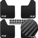 XUKEY Universal Mud Flaps, Front and Rear Deluxe Molded Black Splash Guards, PP+TPO Plastic, 4-Pack Set with Screw Fixings, for Car, Pickup, SUV, Van, Truck(R.S Logo)