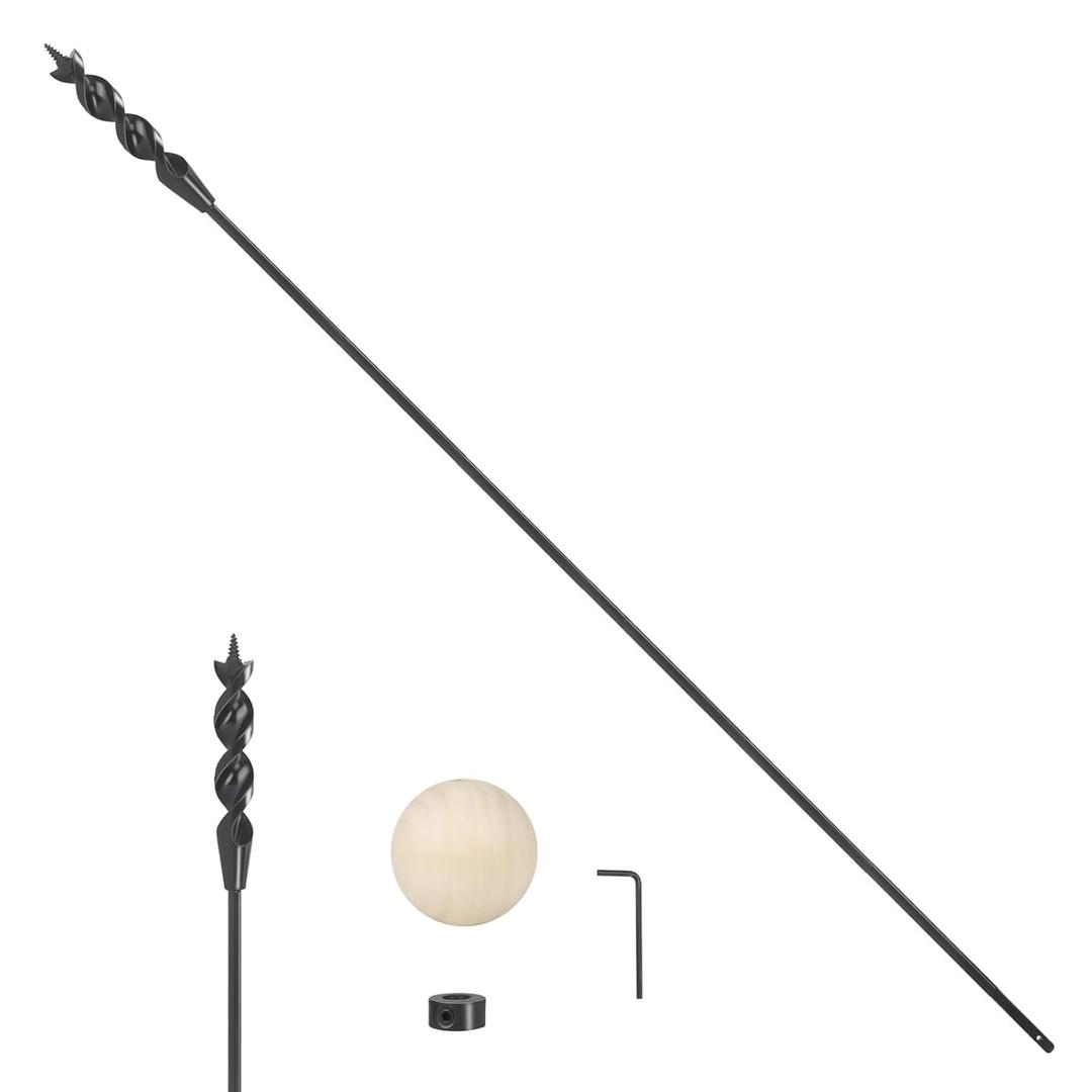 Flexible Drill Bit for Wire Pulling with Guide Ball Kit,3/4 in. x (3 FT)36 in. Long Flex Drill Bits for Wood,Auger Head Installer Drill Bit, Fish Bit for Pulling Wires in Walls (36 in.(3 FT))