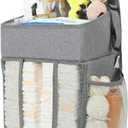 Maliton Changing Table Diaper Organizer - Baby Hanging Diaper Stacker Nursery Caddy Organizer for Cribs Playard Baby Essentials Storage - Hold 52+ Diapers - 18.5" x 10.5" x 8" (Gray) (Grey)