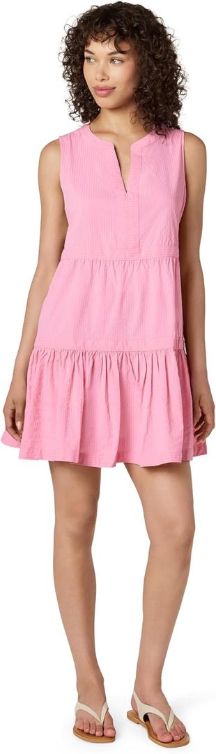 vineyard vines Women's Tilly Harbor Dress (Pink, XXL)