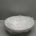 KES Bathroom Vessel Sink, 16" x 13" Oval Vessel Sink for Bathroom Vanity Countertop, Glossy White Ceramic Bowl Sink Egg Shape Above Counter, Modern Look, Crafted to Endure