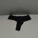 Women's Sexy High Waisted High Cut Cheeky Thong Bikini Swimsuit Bathing Suit Bottoms (Medium, Black)