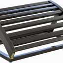 Foot Rest for Under Desk at Work - Adjustable Black Bamboo Footrest for Office and Couch