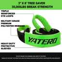 Off Road Recovery Kit, 10 Ton Heavy Duty Snatch Block Pulley and 3" x8' Tree Saver Strap with 2pc D Ring Shackles, Heavy Duty Recovery Winching Accessories