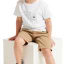 K KomForme Toddler Boys & Girls Shoes Kids Canvas Sneakers with Cartoon Dual Hook and Loops, 8 Toddler