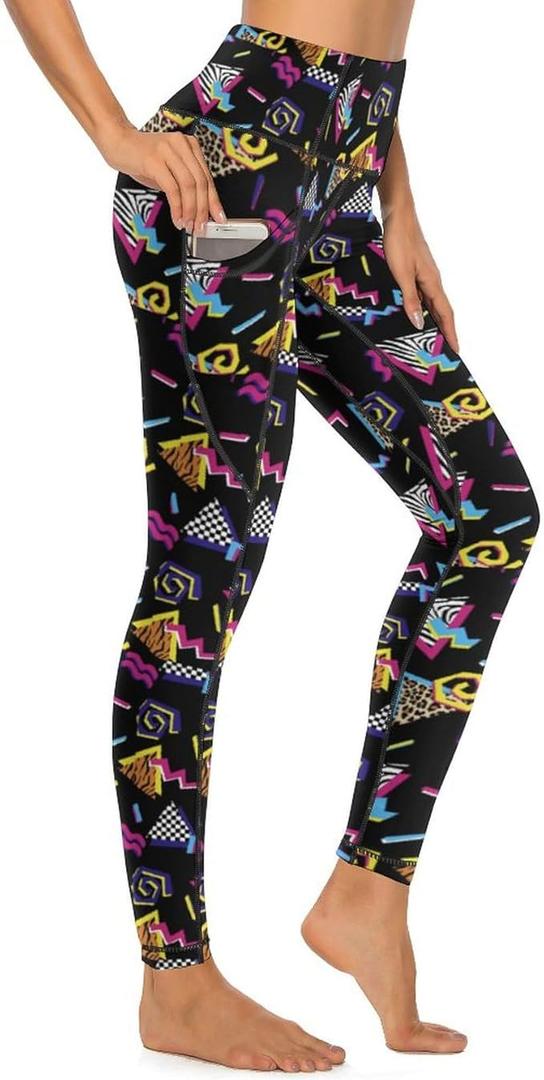 MSOKAZZLES High Waisted Exercise Yoga Pants for Women Running Sports Workout Yoga Leggings with Pockets
L