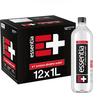 Essentia Water Bottled, Ionized Alkaline Water:99.9% Pure, Infused With Electrolytes, 9.5 pH Or Higher With A Clean, Smooth Taste, 1 Litre (Pack of 12)