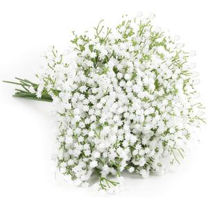 6 Pcs Baby's Breath Artificial Flowers Faux Gypsophila Bouquet DIY Floral Bouquets Arrangement for Wedding Centerpieces and Decorations
