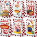 HaPiBiDesign Circus Party Favor Bags - 24 Pcs Carnival Party Candy Bags with Stickers - Carnival Goodie Gift Treat Bags - Watercolor Circus Themed Birthday Party Supplies