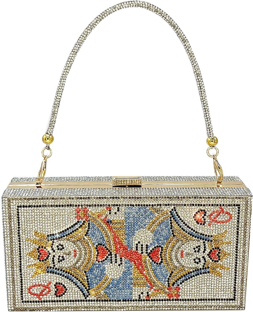 Evening Party Glitter Rhinestone bag Chain Shoulder Clutch Bag For Women