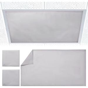 Torixqi 4pcs Fluorescent Light Covers - Light Covers for Ceiling Lights Classroom, Magnetic Light Filters for Office, Hospitals, Home 1 x 2Feet (light grey)