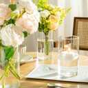 12pcs Glass Cylinder Vases for Centerpieces - 6 Inch Tall Flower Vase for Wedding Decorations, Clear Glass Flower Vases Floating Candle Holder for Table Centerpiece Wedding Home Decor