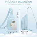 Small Corduroy Sling Bag Initial Crossbody Bag Fanny Pack for Girls Personalized Birthday Gifts for Teen Girls Gifts (Icing Blue)