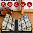 Baseball Card Binder - 9 Pocket Sports Card Binder Holds Gifts, Side Loading Baseball Cards Holders Organizer, Trading Cards Binders with Transparent Sleeves for 3"x4" Toploaders