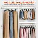 HOUSE DAY Pants & Skirt Hangers - 10 Pack Pants Hangers with Non-Slip Big Clips - Closet Hanger for Shorts, Shirts, Jeans, Slacks, Clothes, Clothing - Durable, Slim & Space Saving, Black - 12 Inch