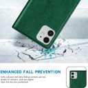 ZZXX for iPhone 11 Wallet Case with [RFID Blocking] Card Slot Stand Strong Magnetic Leather Flip Fold Protective Phone Case for iPhone 11 Case Wallet(Green-6.1 inch)