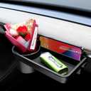 Car Glove Box Organizer Storage Box Multifunctional Car Passenger Side Cup Holder Tray for Model 3 Model Y