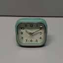 Tinload 4.3" Vintage Retro Analog Alarm Clock, Super Silent Non Ticking Clock with Manual Light, Snooze, Battery Operated, Simply Design, for Living Room, Bedroom, Bedside, Desk (Green)