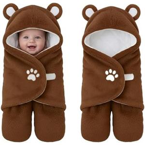 Lilian&Gema Swaddles for Newborns, Baby Swaddle Blanket for Newborn 0-4 Months, Cute Bear Swaddle Wrap for Baby Boys Girls, Plush Receiving Blankets for Newborn Registry