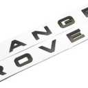 3D ABS Logo Letters Car Hood Badge Bonnet Sticker Fit for Range Rover Emblem L320 L322 L405 L494 Accessories(Matte Black)