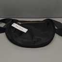 Spacious Nylon Crossbody Bag Bum Bag Handbags Wallets Purses Trendy Shoulder Bag for Women (Black)