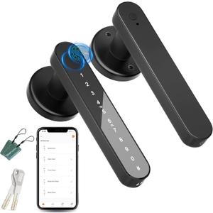 Door Knob,Fingerprint Door Lock for Bedrooms,Smart Door Knob,Keyless Entry Door Lock with APP
