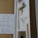 Freestanding Bathtub Faucet Brushed Gold Floor Mount Waterfall Tub Filler High Flow with Hand Shower Solid Brass 360 Degree Swivel Standing Mixer Taps for Bathroom