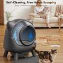 Self Cleaning Litter Box, Automatic Litter Box, FEELNEEDY Odor Control Robot, Cat Ears Design, 65L APP Real-Time Monitor, Cat Litter-Boxs for Multiple Cats, Safety Sensors, with 1 Trash Bag
