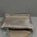 HONGBAKE 2 Pack 11 x 9 Inch Toaster Oven Pans and Trays, Small Baking Sheet Set for Cooking, Non-Stick Cookie Sheets, Heavy-Duty 0.8mm Thick, Easy to Clean, 1.26 Inch Deep, Gold