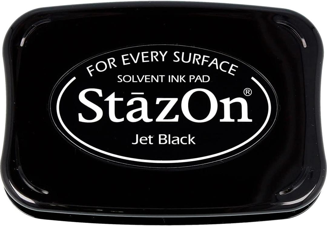 Tsukineko SZ000031 Full-Size StazOn Multi-Surface Inkpad, Jet Black