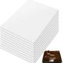 10 Pack 13.4 x 18.8 Inch Half Sheet Rectangle Cake Drum Board 1/2 Inch Thick Rectangular Cake Board Greaseproof Foil Corrugated Base for Desserts Display, White
