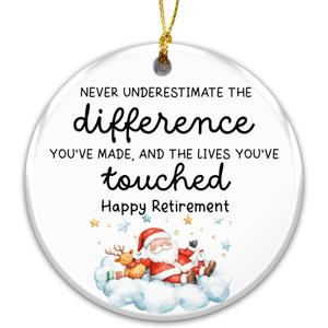 Retirement Ornament 2025  Retirement Gift for Woman, Man, White Elephant Ornament,Gift for Retirees, Teachers, Nurses, Coworkers, Boss & Friends