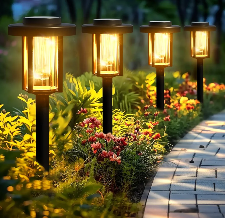 GIGALUMI Solar Outdoor Lights Waterproof, Pathway Light Solar Powered Landscape Lighting for Yard, Garden Decor for Outside Driveway Patio（12 Pack Warm White）