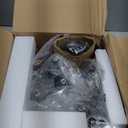 BrightHome Farmhouse Chandelier 4-Light, Black Pendant Light Fixture for Kitchen Island Dining Room, Lantern Industrial Lighting Ceiling Hanging with Metal Cage Adjustable Height for Entryway Foyer