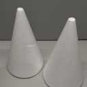 FFchuanhe 6-Pack Craft Foam Cones(3.7X11.7in), White Polystyrene Cone Shaped Foam, Foam Tree Cones, for Arts and Crafts, Christmas Tree, School, Wedding, Birthday, DIY Home Craft Project.