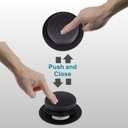 Black Bathtub Drain Tip-Toe Single Hole,Welsan Tub Drain Trim Set Conversion Kit Assembly, Coarse Thread Replacement Trim Kit with 1-Hole Overflow Faceplate Includes an Adapter, Matte Black